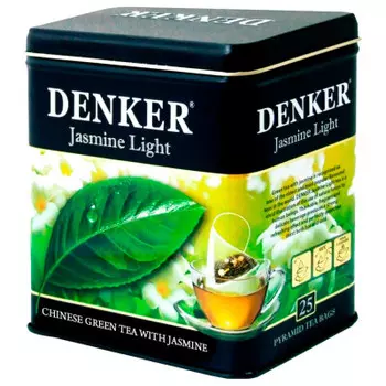 Чай Denker 25пир*2г черный жасмин лайт ж/б