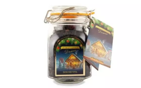 Чай дольче вита 160 г черный новогодний домик ст/б