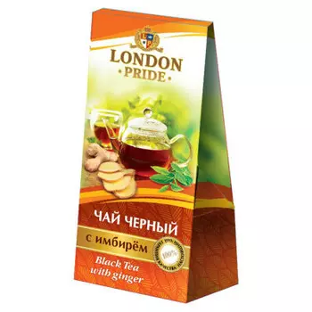 Чай London Pride 50г черный с имбирем к/уп