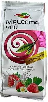 Чай мацеста 75 г черный клубника со сливками
