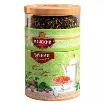 Чай Майский 80г дачная коллекция мята-малина ж/б