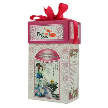 Чай Plum Snow 100г зеленая улитка со сливками и клубникой