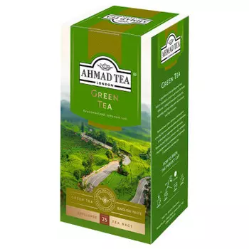 Чай зеленый Ahmad Tea 25 пакетиков по 2г №589