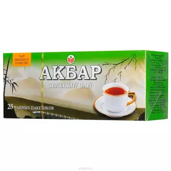 Чай зеленый Akbar 25 пакетиков по 2г