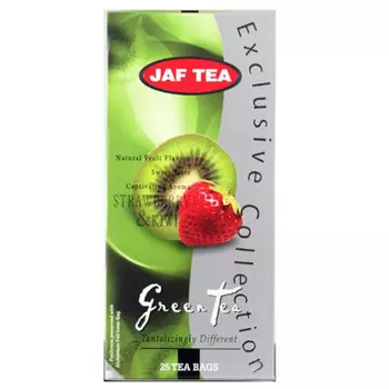 Чай зеленый Jaf Tea клубника и киви 25 пакетов по 2г