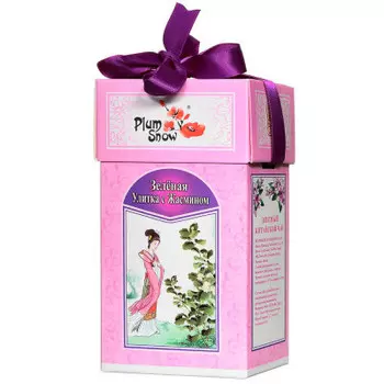 Чай зеленый Plum Snow зеленая улитка с жасмином 100г