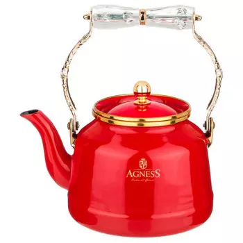 Чайник 2.5 л агнесс тюдор красный складывающаяся ручка индукционное дно 950-236