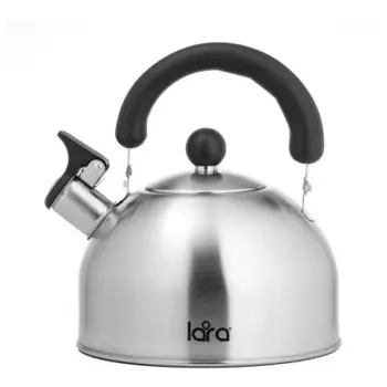 Чайник 2 л лара зеркальный со свистком lr00-40