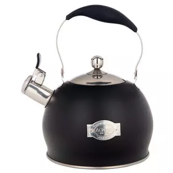 Чайник 3 л агнесс черный со свистком индукционное капсульное дно складывающаяся ручка 937-860