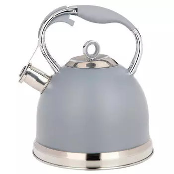 Чайник 3 л агнесс серый со свистком индукционное капсульное дно 937-852