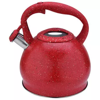 Чайник 3 л Европа красный капсулированное дно свисток