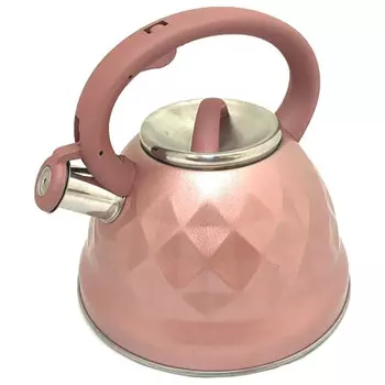 Чайник 3л Absolute Home стальной со свистком розовый hy3806