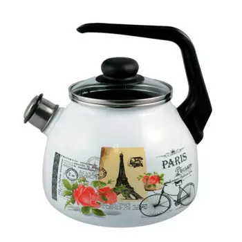 Чайник эмаль 3,0л со свистком Париж 4с209я