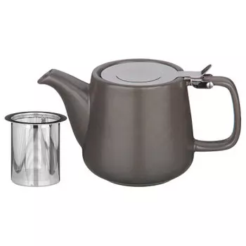 Чайник заварочный 500мл Lefard велюр темно-серый металлическое ситечко 470-372 470-372