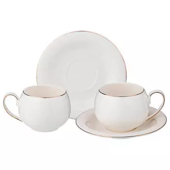 Чайный набор 200 мл 4 пр 2 персоны лефард фарфор 374-062