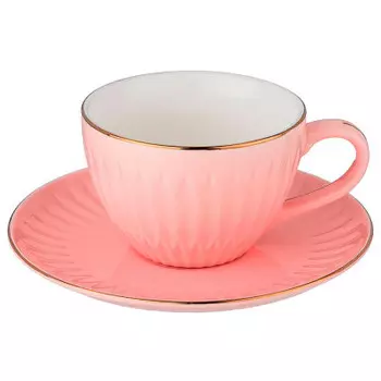 Чайный набор 2пр 250мл Lefard пинк фарфор 86-2251