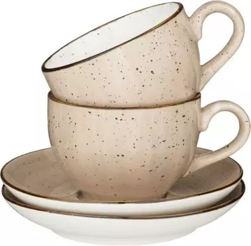 Чайный набор 4 пр 2 персоны 220 мл бронко природа бежевый 263-1112
