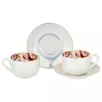 Чайный набор 4 пр 2 персоны 285 мл лефард перламутр 275-1034