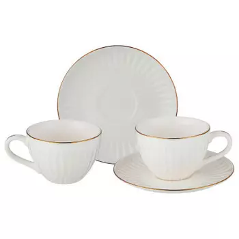 Чайный набор 4пр 2персоны 250мл Lefard вайт 86-2247