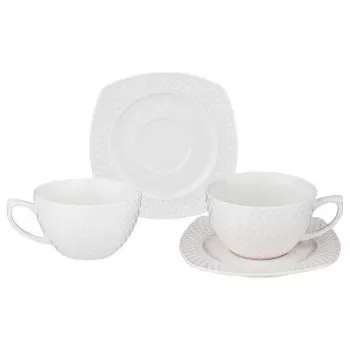 Чайный набор 4пр 2пр 350мл Lefard диаманд квадрат 359-741