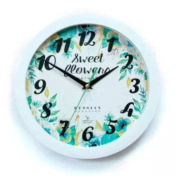 Часы настенные цветы п1-7/7-256