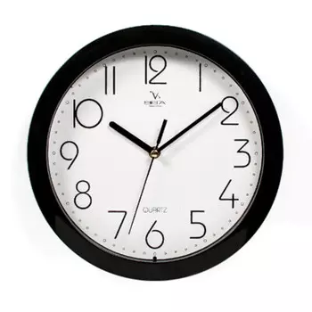 Часы настенные классика белая в черном п1-6/6-4