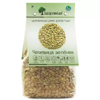 Чечевица зеленая 400 г здороведа