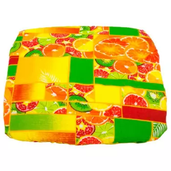 Чехол на табурет 40*40 ДомВелл вафельный/поролон цитрусовый микс 260251