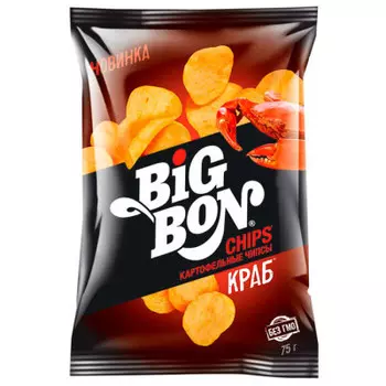 Чипсы биг бон 75 г краб