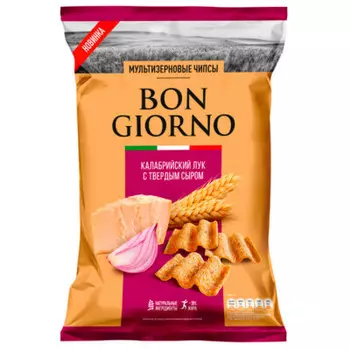 Чипсы бон джорно 70 г мультизерновые калабрийский лук с сыром