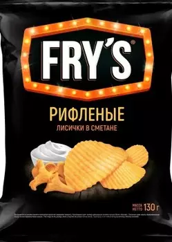 Чипсы фрайс 130 г лисички в сметане