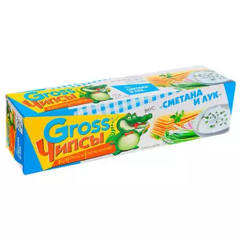 Чипсы Gross 80г сметана лук