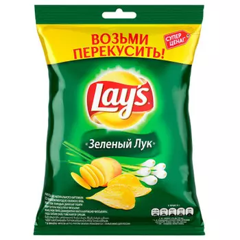 Чипсы Lays 50г зеленый лук