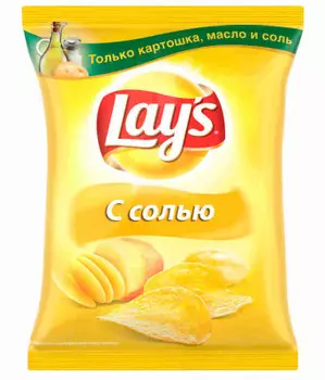 Чипсы Lays 80г с солью