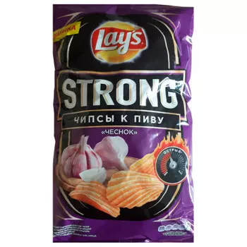 Чипсы Lays стронг 145г чеснок
