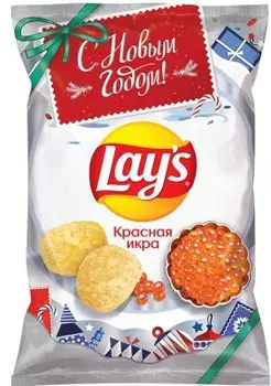 Чипсы лейс 107 г красная икра