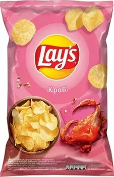 Чипсы лейс 140 г краб