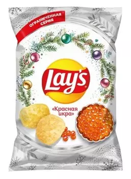 Чипсы лейс 140 г красная икра