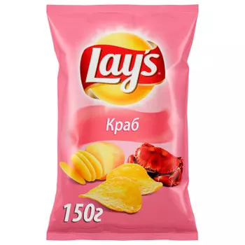 Чипсы лейс 150 г краб