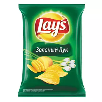 Чипсы лейс 150 г зеленый лук