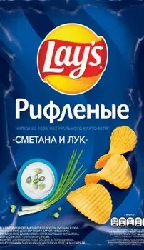 Чипсы лейс 225 г сметана-лук