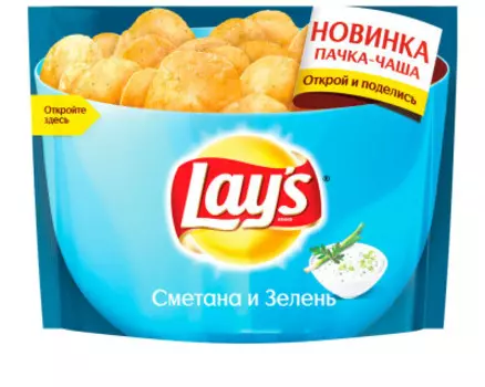 Чипсы лейс 240 г сметана зелень