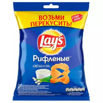 Чипсы лейс 50 г сметана лук