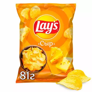 Чипсы лейс 81 г сыр