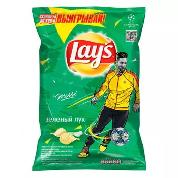 Чипсы лейс 90 г зеленый лук