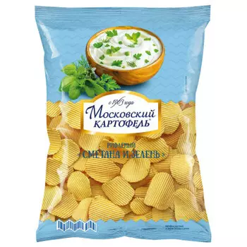 Чипсы московский картофель 150 г сметана и зелень