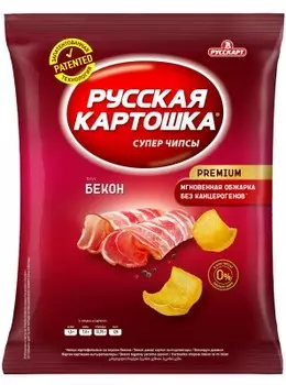 Чипсы русская картошка 140 г бекон