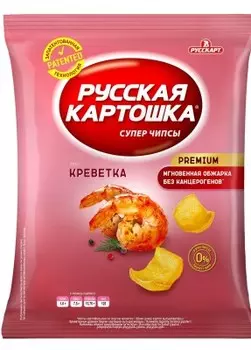 Чипсы русская картошка 140 г креветка