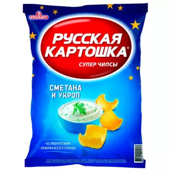 Чипсы русская картошка 150 г сметана и укроп