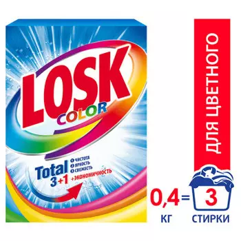 Cредство для стирки Losk КОЛОР для цветного, стиральный порошок 450г (3 стирки)